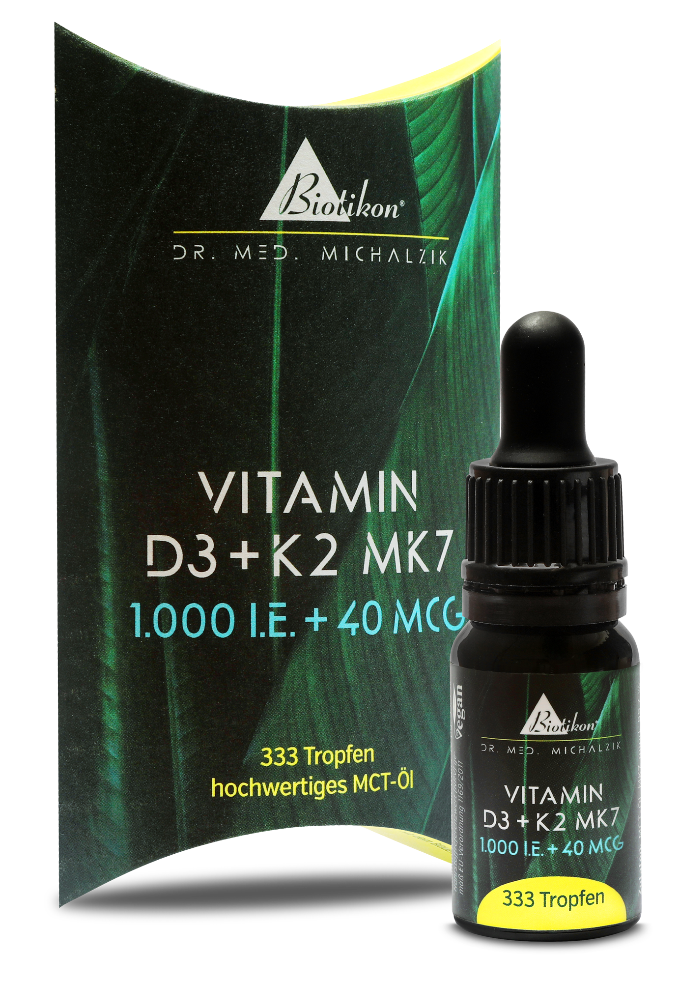 Vitamine D3 + K2 MK7, 1 000 UI + 40 µg (10 ml)