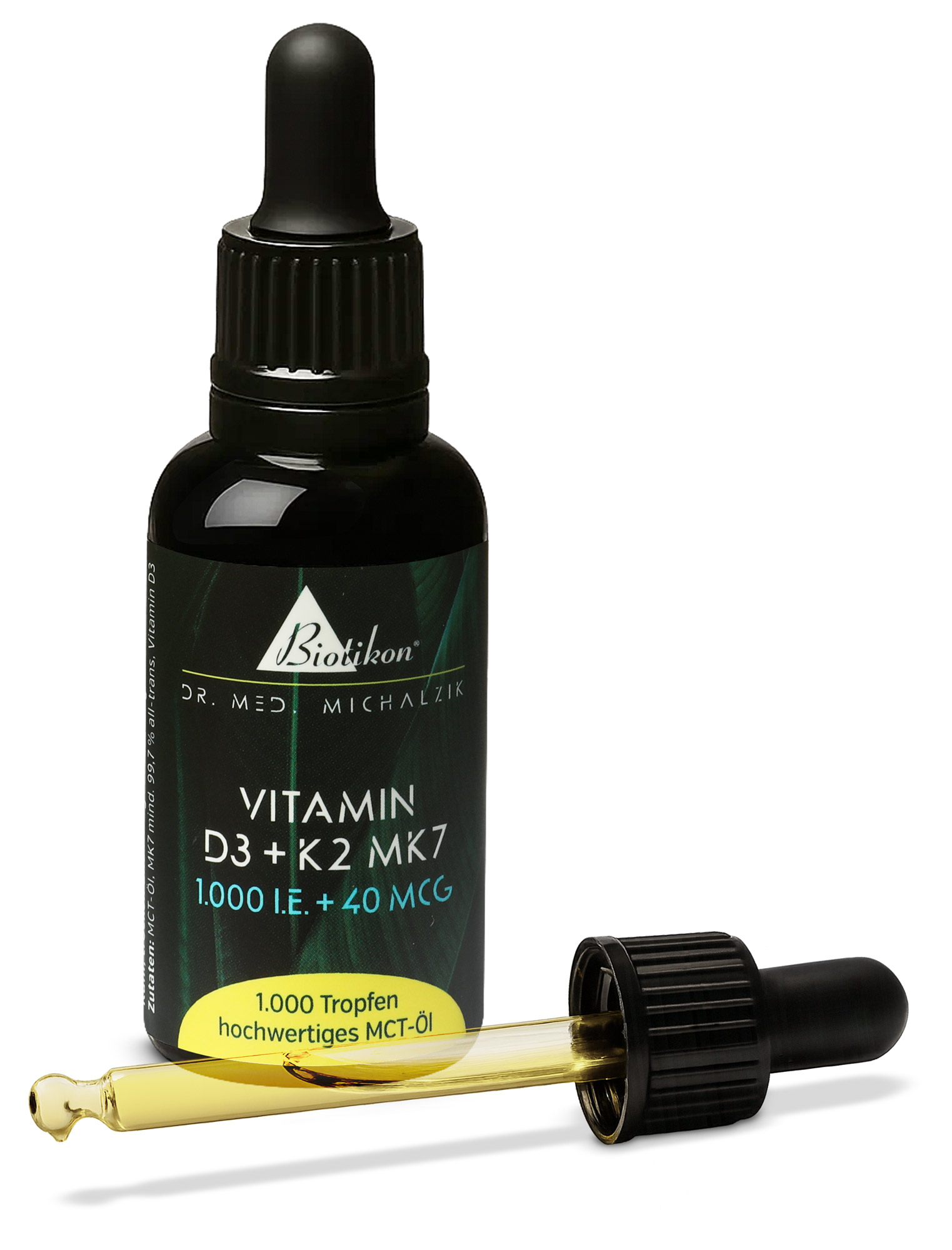 Vitamine D3 + K2 MK7, 1 000 UI + 40 µg (30 ml)