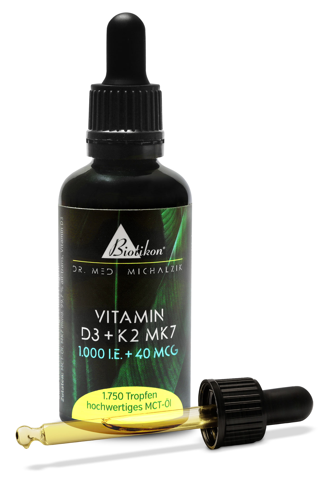 Vitamine D3 + K2 MK7, 1 000 UI + 40 µg (50 ml)